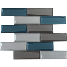 Bevel Edge Cold Spray Glass Subway Tile for Bathroom